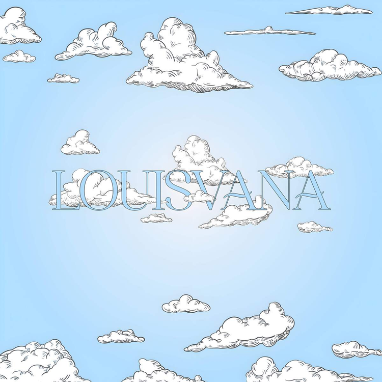 Louisvana logo in clouds
