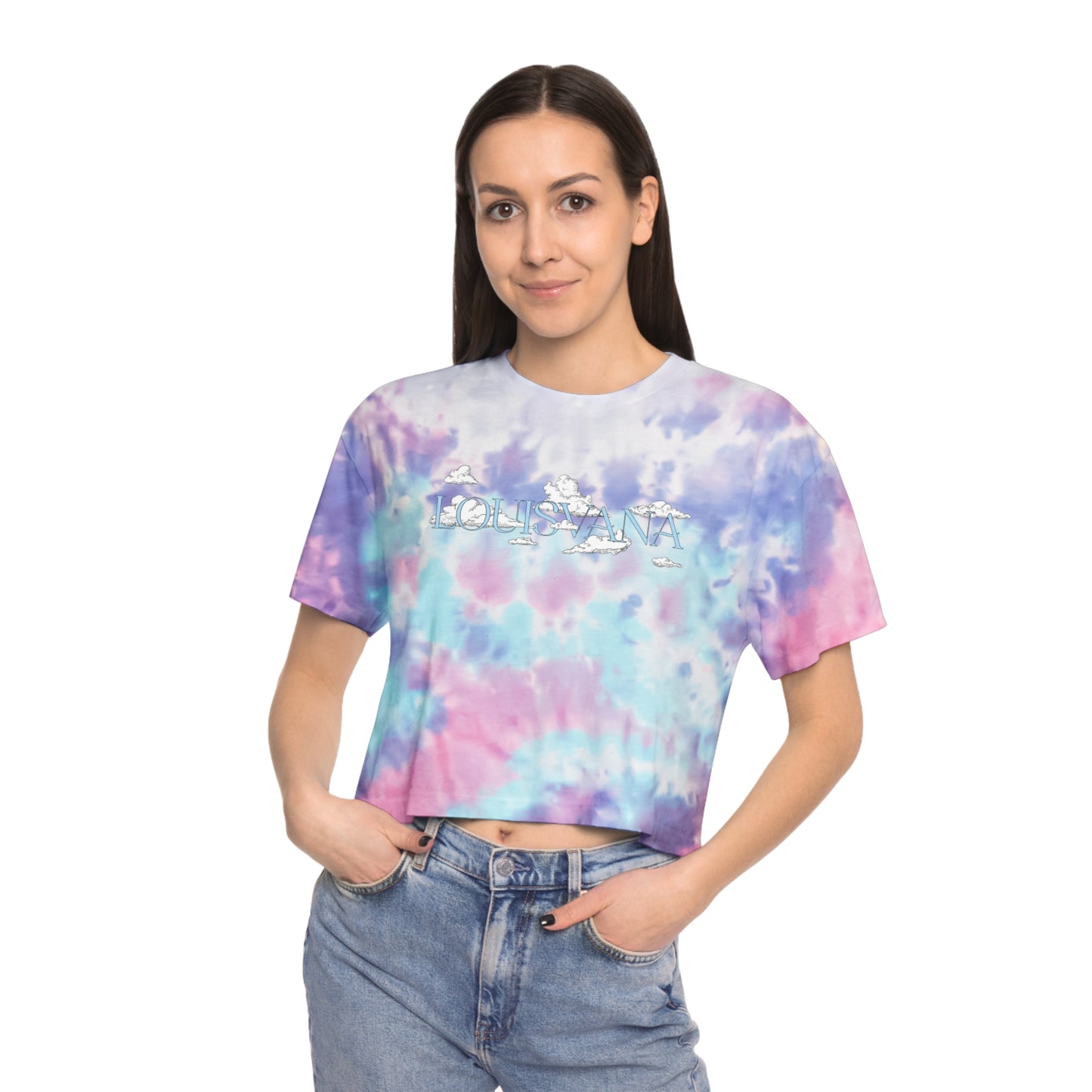 LOUISVANA™ Ladies Tie-Dye Crop Tee