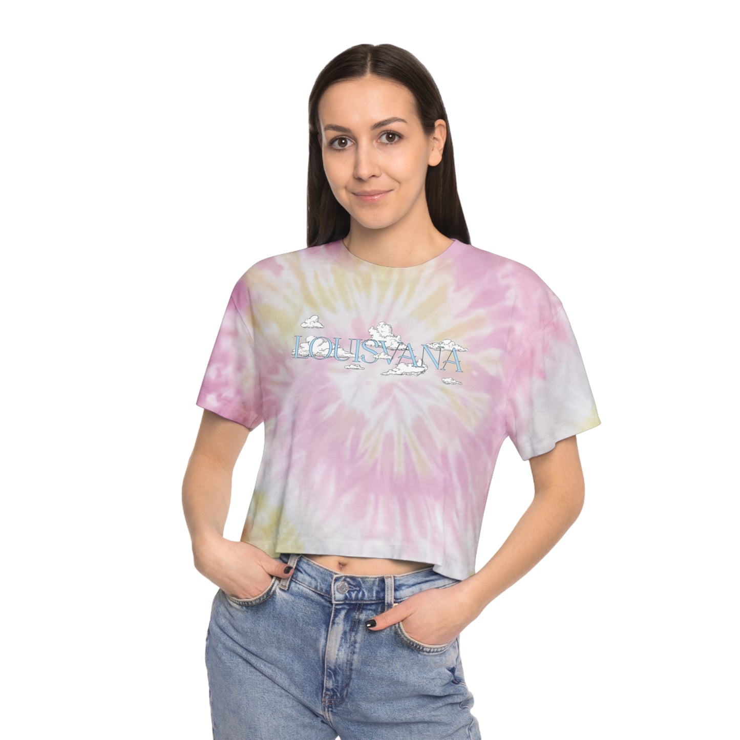 LOUISVANA™ Ladies Tie-Dye Crop Tee