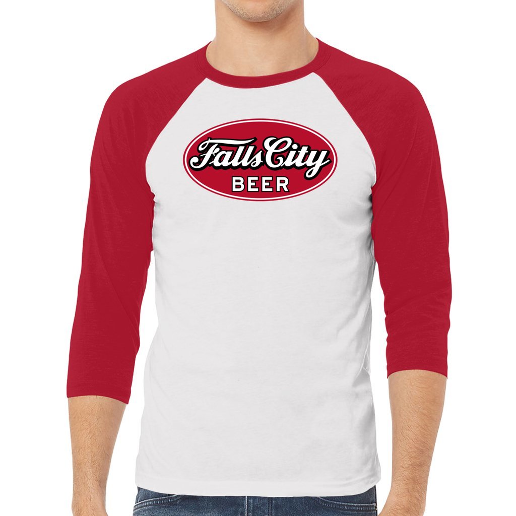 falls city beer baseball tee
